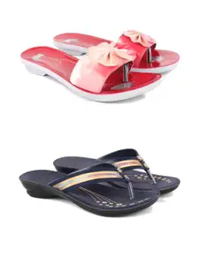PENNEN Women Multicoloured Thong Flip-Flops