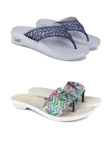 PENNEN Women Multicoloured Thong Flip-Flops