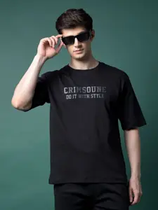 Crimsoune Club Men Cotton Typography Printed T-shirt