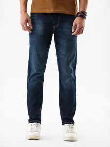 Snitch Men Straight Fit Mid-Rise Light Fade Stretchable Jeans