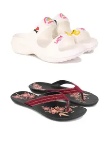 PENNEN Women Multicoloured Thong Flip-Flops