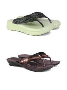 PENNEN Women Multicoloured Thong Flip-Flops