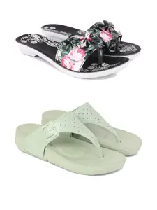 PENNEN Women Multicoloured Thong Flip-Flops