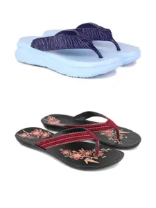 PENNEN Women Multicoloured Thong Flip-Flops