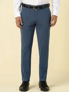 Allen Solly Men Solid Mid-Rise Regular Fit Formal Trousers