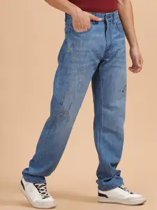 WROGN Men Comfort Relaxed Fit Mid-Rise Light Fade Cotton Jeans