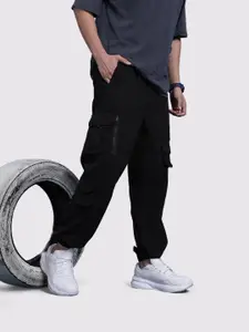 The Roadster Life Co. Men Relaxed Fit Pure Cotton Cargo Style  Joggers