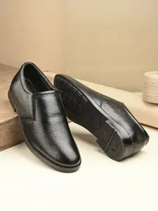 Mactree Men Leather Formal Slip-Ons