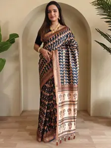 DEVATITHI Woven Design Zari Silk Blend Saree