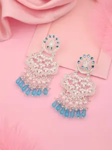 Anouk Nushrat Gold Plated Artificial Stones Studded And Beaded Contemporary Chandbalis