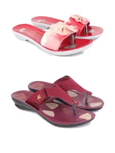 PENNEN Women Multicoloured Thong Flip-Flops