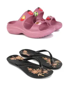 PENNEN Women Multicoloured Thong Flip-Flops