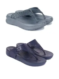 PENNEN Women Multicoloured Thong Flip-Flops