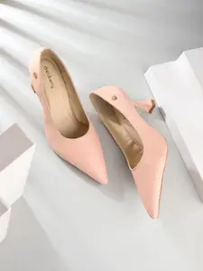 DressBerry Leather Kitten Heel Pumps