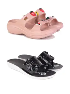 PENNEN Women Multicoloured Thong Flip-Flops