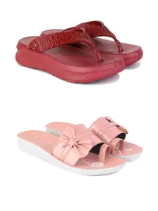 PENNEN Women Multicoloured Thong Flip-Flops