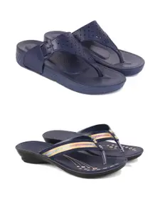 PENNEN Women Multicoloured Thong Flip-Flops