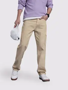 The Roadster Life Co. Men Pure Cotton Relaxed Fit Cargo Style Jeans