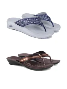 PENNEN Women Multicoloured Thong Flip-Flops