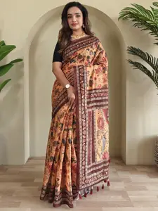 DEVATITHI Women Floral Printed Silk Cotton Saree