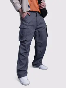 The Roadster Lifestyle Co. Men Pure Cotton Parachute Fit Cargos