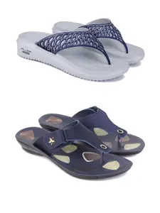 PENNEN Women Multicoloured Thong Flip-Flops