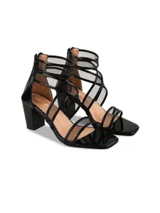 Stylestry Women Square Toe Block Gladiators