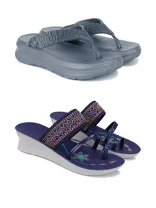 PENNEN Women Multicoloured Thong Flip-Flops