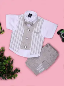 V-Mart Boys Striped Shirt with Shorts