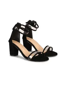 dbcooper Women Velvet Party Block Sandals