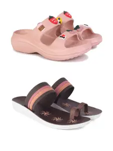 PENNEN Women Multicoloured Thong Flip-Flops