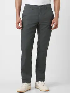 Van Heusen Men Solid Mid-Rise Regular Fit Formal Trousers