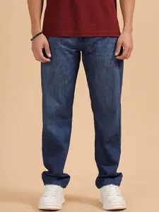 WROGN Men Comfort Relaxed Fit Mid-Rise Low Distress Light Fade Jeans