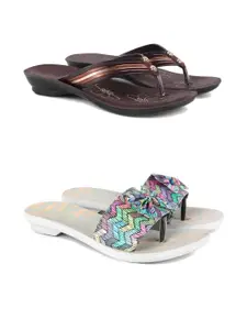 PENNEN Women Multicoloured Thong Flip-Flops