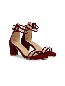 dbcooper Women Velvet Block Sandals