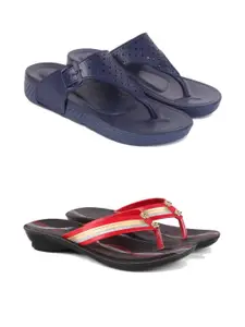 PENNEN Women Multicoloured Thong Flip-Flops