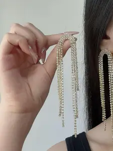 MEENAZ Diamond Shaped Drop Earrings