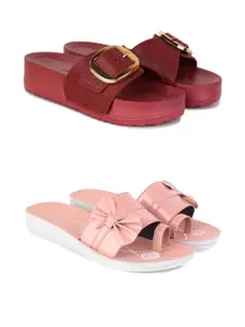 PENNEN Women Multicoloured Thong Flip-Flops