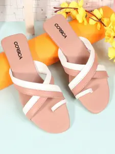 CORSICA Women Colourblocked PU One Toe Flats