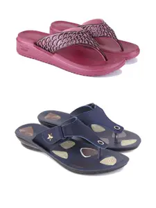 PENNEN Women Multicoloured Thong Flip-Flops