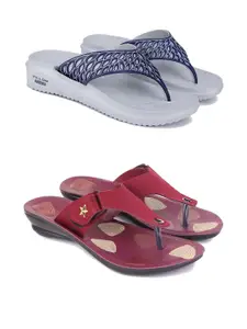 PENNEN Women Multicoloured Thong Flip-Flops