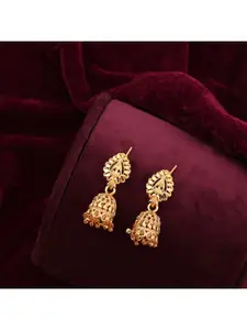 Anouk Gold-Plated Dome Shaped Jhumkas