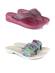 PENNEN Women Multicoloured Thong Flip-Flops