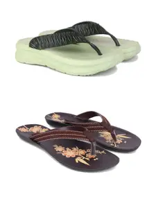 PENNEN Women Multicoloured Thong Flip-Flops