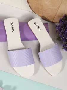 CORSICA Women Solid PU Open Toe Flats with Bows