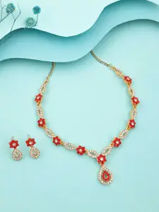 Anouk Gold-Plated Earring & Necklace Set