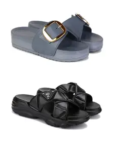 PENNEN Women Multicoloured Thong Flip-Flops