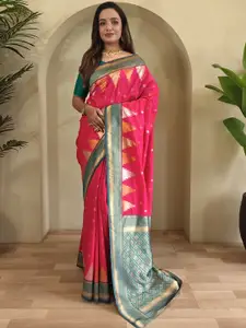 DEVATITHI Woven Design Zari Silk Blend Saree