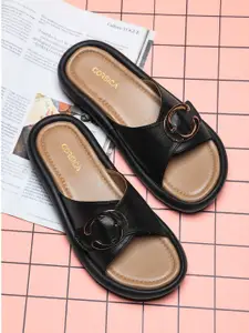 CORSICA Women Open Toe Flats with Buckles