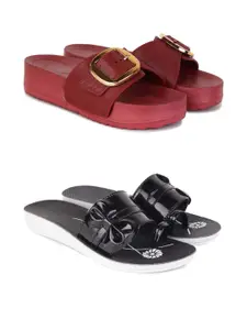 PENNEN Women Multicoloured Thong Flip-Flops